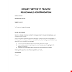 Reasonable accomodation ADA example document template 