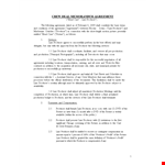 Deal Memo Template - Create Successful Agreements & Picture Perfect Productions example document template