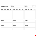 Story Board for Movie PPT Template example document template