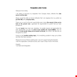 Resignation Letter Format: Ensure Smooth Transition & Create New Opportunities example document template