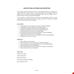Architectural Software Job Description example document template