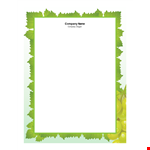 Customizable Letterhead Template - Create Professional Letterhead example document template
