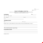 Disciplinary Action Form: Easily Manage Employee Discipline | Take Effective Disciplinary Action example document template