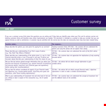 Printable Customer Survey Template example document template