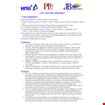 Joint Venture Agreement Template - Create a Solid Agreement between Parties example document template