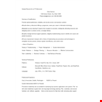 Professional It Resume In Word example document template