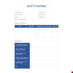 Safety Agenda - Reports & Committee | Prioritizing Safety & Efficiency example document template