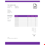 Google Invoice Template example document template