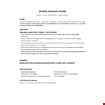 Paralegal Resume example document template