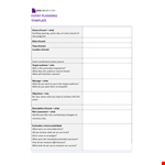 Event planning template example document template
