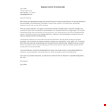 Employee Contract Termination Letter Example example document template