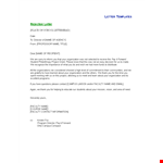 Formal Project Rejection example document template