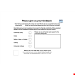Create an Effective Comment Card Template for Valuable Feedback example document template