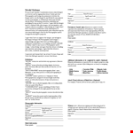 Photographer Release Form | Model Release for Images example document template