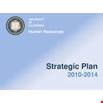 University Hr Strategic Plan example document template
