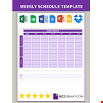 Weekly Schedule Excel Template example document template