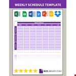 Weekly Schedule Excel Template example document template 