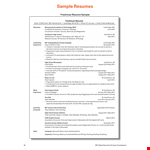 Undergraduate Resume Sample example document template