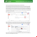 Promotional Email Auto Response example document template