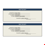 Rent Receipt Template Excel example document template