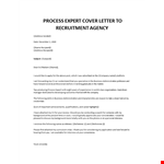 Process Expert cover letter template example document template