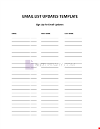 Email List Update
