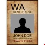 Old Wanter Poster example document template 