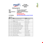 Change Management Template example document template