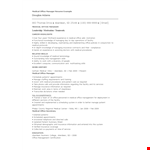 Medical Office Manager Resume Example example document template