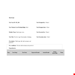 Test Case Template - Create and Manage Test Cases | Company Name example document template