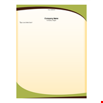 Professional Letterhead Template - Customizable example document template