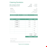 Create Professional Catering Quotations - Free Template & Examples example document template 