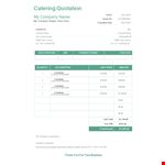 Create Professional Catering Quotations - Free Template & Examples example document template