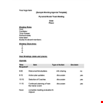 Effective Meeting Agenda Template for Smart Discussions | Company Name example document template