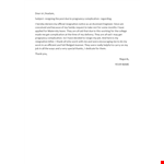 Resignation Letter Due To Pregnancy Complications example document template