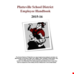 School Employee Handbook Sample example document template
