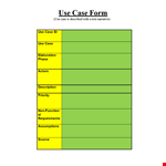 Use Case Table Template example document template