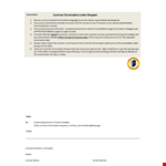 Contractterminationrequest example document template 