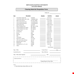 Cleaning Material Request Form - Best Office Prices | Baptist example document template