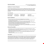 Production Manager Resume Format example document template
