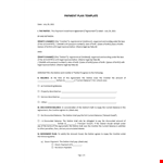Payment Plan Template example document template