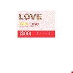 Personalized Gift Certificates example document template 