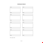 Storyboard Template example document template