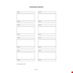 Storyboard Template example document template 