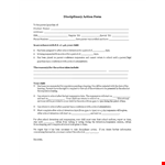 School Disciplinary Action: An Essential Form for Parents and Children After Incidents example document template