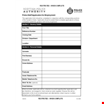 Police Staff Application For Employment example document template