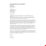Solicited Application Letter For Content Manager example document template