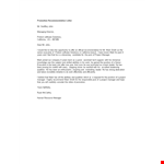 Promotion Recommendation Letter Format example document template