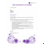 New Year Messages to Clients example document template 