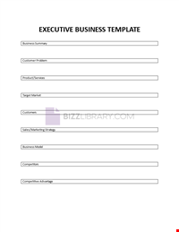 Executive Business Summary